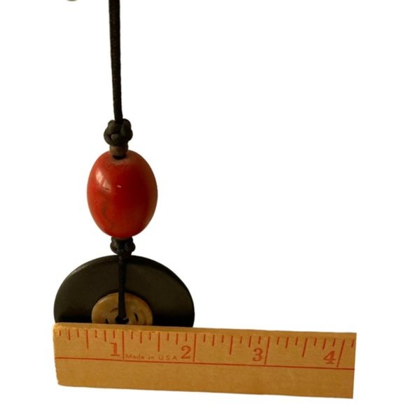 Asian Chinese Coin Donut Medallion Pendant Cord Necklace - Picture 10 of 10